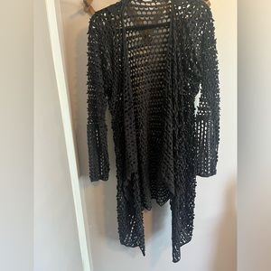 Prato bathing suit cover lazer cut could be used as a cardi over coat mobwife